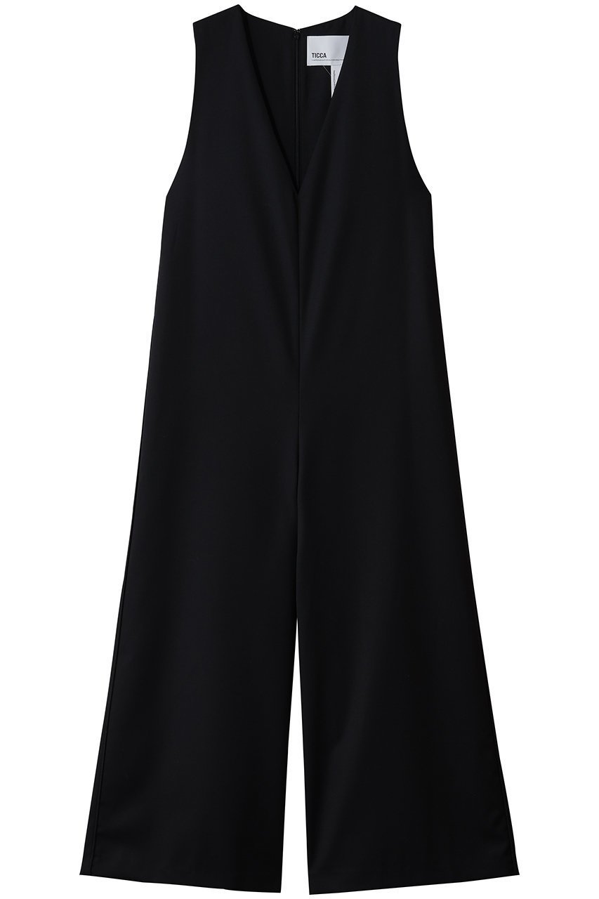 【ティッカ/TICCA】のコンビネゾン インテリア・キッズ・メンズ・レディースファッション・服の通販 founy(ファウニー) 　ファッション　Fashion　レディースファッション　Fashion for Women　パンツ　Pants & Trousers　カーディガン　Cardigan, Knitwear　コンビネゾン　Jumpsuit, All-in-One　ジャケット　Jacket, Outerwear　ストレート　Straight, Straight Cut　モダン　Modern, Contemporary　リラックス　Relax, Relaxed Fit　ネイビー|ID: prp329100004876344 ipo3291000000036642268