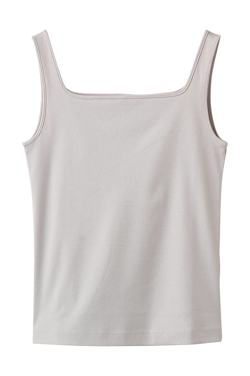 【エブール/ebure】のコットンフライス スクエアネックキャミソール インテリア・キッズ・メンズ・レディースファッション・服の通販 founy(ファニー) 　ファッション　Fashion　レディースファッション　Fashion for Women　トップス・カットソー　Cut & Sew Tops　キャミソール&ノースリーブ　Camisoles & Sleeveless Tops　シャツ・ブラウス・オフィスカジュアル　Elegant Blouses & Button-Ups　ロングTシャツ・Tシャツ　Longline T-Shirts & Tees　カットソー・ベーシックTシャツ　Cut-and-Sewn Tops / Stretch Tees & Basics　インナー　Innerwear　キャミソール　Camisole, Spaghetti Strap Top　シルケット　Silket, Silky Cotton　スクエア　Square, Square Shape　タンク　Tank Top, Sleeveless Top　ライトグレー|ID: prp329100004876347 ipo3291000000036372243