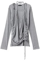 【メゾンスペシャル/MAISON SPECIAL】のHalter Neck Layered Tops/ホルターネックレイヤードトップス 人気、トレンドファッション・服の通販 founy(ファニー) ファッション Fashion レディースファッション Fashion for Women トップス・カットソー Cut & Sew Tops シャツ・ブラウス・オフィスカジュアル Elegant Blouses & Button-Ups ロングTシャツ・Tシャツ Longline T-Shirts & Tees カットソー・ベーシックTシャツ Cut-and-Sewn Tops / Stretch Tees & Basics おすすめ Recommended / Our Picks カーディガン Cardigan, Knitwear ジャケット Jacket, Outerwear スリーブ Sleeve, Long Sleeve / Short Sleeve フェミニン Feminine, Girly ロング Long, Long-Length thumbnail GRY(グレー)|ID: prp329100004876366 ipo3291000000036372394
