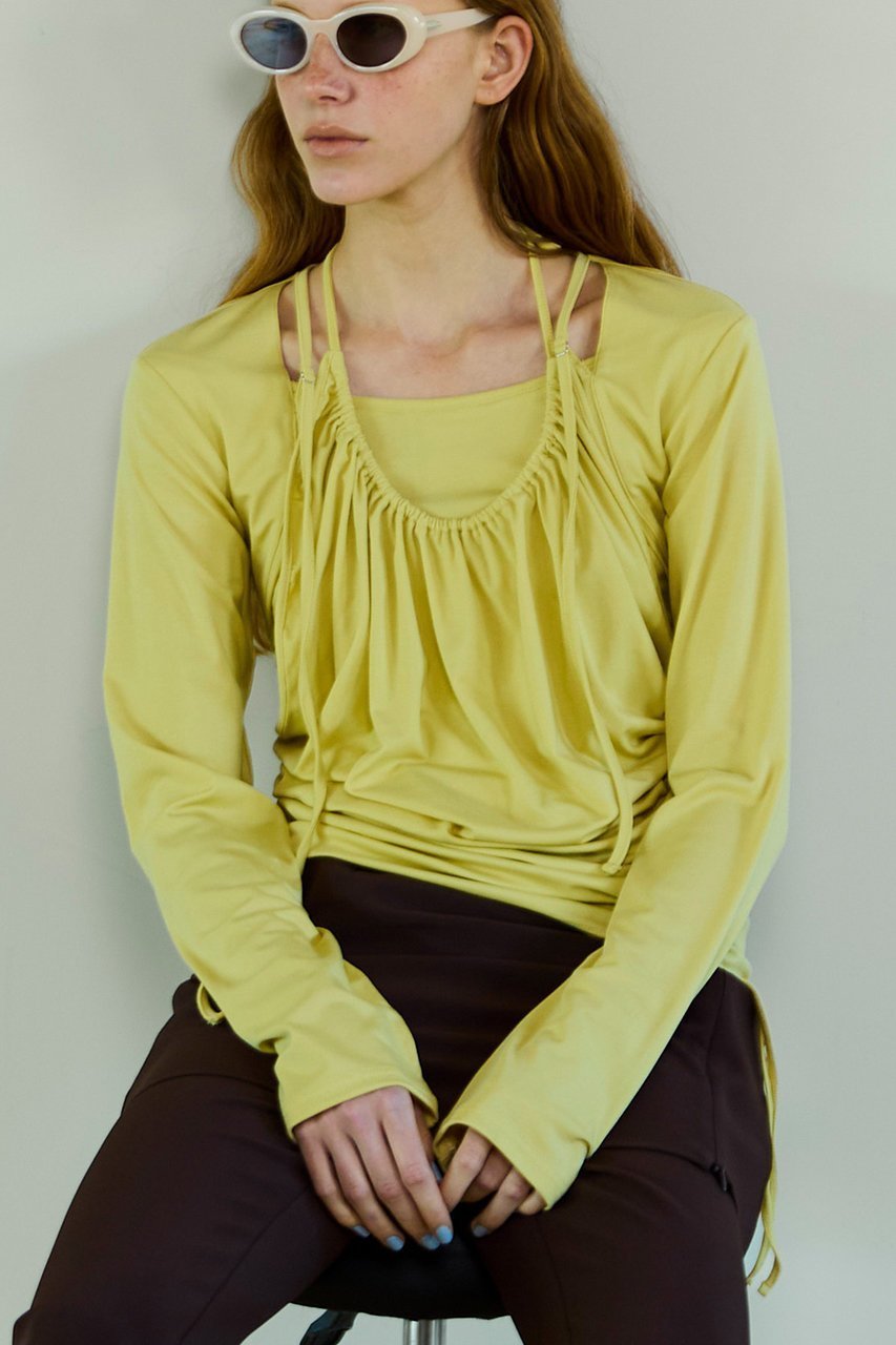 【メゾンスペシャル/MAISON SPECIAL】のHalter Neck Layered Tops/ホルターネックレイヤードトップス 人気、トレンドファッション・服の通販 founy(ファニー) 　ファッション　Fashion　レディースファッション　Fashion for Women　トップス・カットソー　Cut & Sew Tops　シャツ・ブラウス・オフィスカジュアル　Elegant Blouses & Button-Ups　ロングTシャツ・Tシャツ　Longline T-Shirts & Tees　カットソー・ベーシックTシャツ　Cut-and-Sewn Tops / Stretch Tees & Basics　おすすめ　Recommended / Our Picks　カーディガン　Cardigan, Knitwear　ジャケット　Jacket, Outerwear　スリーブ　Sleeve, Long Sleeve / Short Sleeve　フェミニン　Feminine, Girly　ロング　Long, Long-Length　other-8|ID: prp329100004876366 ipo3291000000036372411