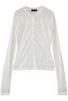 【メゾンスペシャル/MAISON SPECIAL】のHenley Neck Top/ヘンリーネックシアートップ 人気、トレンドファッション・服の通販 founy(ファニー) ファッション Fashion レディースファッション Fashion for Women トップス・カットソー Cut & Sew Tops シャツ・ブラウス・オフィスカジュアル Elegant Blouses & Button-Ups ロングTシャツ・Tシャツ Longline T-Shirts & Tees カットソー・ベーシックTシャツ Cut-and-Sewn Tops / Stretch Tees & Basics クラシック Classic, Timeless Style コンパクト Compact, Small Size シアー Sheer, See-Through スリーブ Sleeve, Long Sleeve / Short Sleeve ロング Long, Long-Length 再入荷 Restock / Back in Stock thumbnail WHT(ホワイト)|ID: prp329100004876368 ipo3291000000036372417