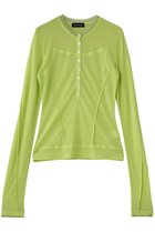 【メゾンスペシャル/MAISON SPECIAL】のHenley Neck Top/ヘンリーネックシアートップ 人気、トレンドファッション・服の通販 founy(ファニー) ファッション Fashion レディースファッション Fashion for Women トップス・カットソー Cut & Sew Tops シャツ・ブラウス・オフィスカジュアル Elegant Blouses & Button-Ups ロングTシャツ・Tシャツ Longline T-Shirts & Tees カットソー・ベーシックTシャツ Cut-and-Sewn Tops / Stretch Tees & Basics クラシック Classic, Timeless Style コンパクト Compact, Small Size シアー Sheer, See-Through スリーブ Sleeve, Long Sleeve / Short Sleeve ロング Long, Long-Length 再入荷 Restock / Back in Stock thumbnail GRN(グリーン)|ID: prp329100004876368 ipo3291000000036372420
