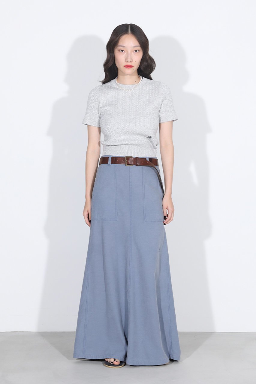 【マディソンブルー/MADISONBLUE】のFATIGUE PANEL FLARE LONG SK L.oz BS ファティーグロングスカート 大人の最旬トレンドファッション＆コーディネート founy(ファウニー) 　ファッション　Fashion　レディースファッション　Fashion for Women　スカート　Skirts　ロングスカート　Long Skirts / Maxi & Midi Skirts　サテン　Satin, Glossy Fabric　ストーン　Stone, Gem-Like　フレア　Flare, Flared　ロング　Long, Long-Length　軽量　Lightweight, Ultra Light　other-7|ID: prp329100004876370 ipo3291000000036930229