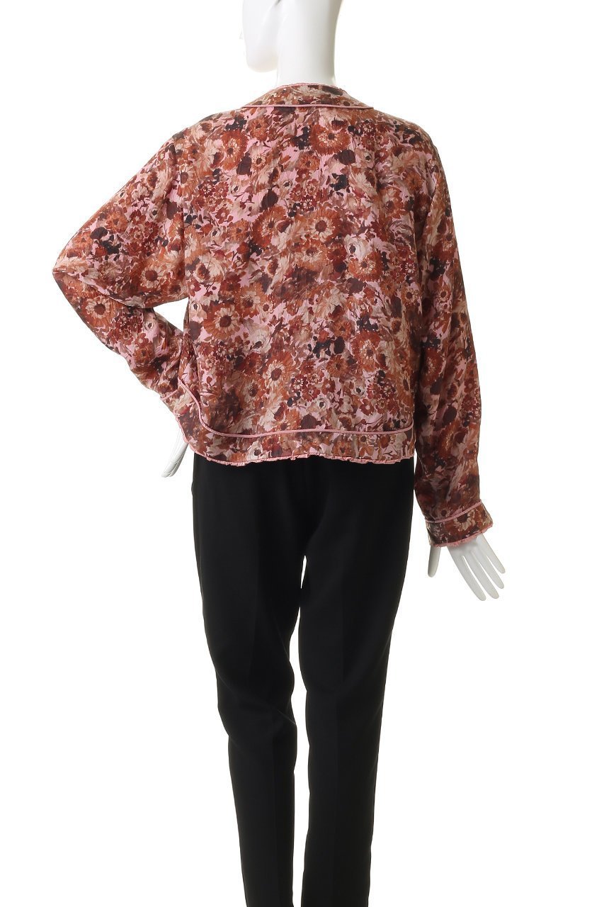 【ルール ロジェット/leur logette】のリバーシブルフラワープリントキュプラジャケット 人気、トレンドファッション・服の通販 founy(ファニー) 　ファッション　Fashion　レディースファッション　Fashion for Women　アウター　Coat / Outerwear Collection　レディースジャケット・軽アウター　Jackets　ギャザー　Gathered, Ruffled　ジャケット　Jacket, Outerwear　トリミング　Trimming, Decorative Edge　フラワー　Flower, Floral　プリント　Print, Printed Pattern　リバーシブル　Reversible, Two-Sided　無地　Plain, Solid Color　other-4|ID: prp329100004876382 ipo3291000000036372552