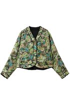 【ルール ロジェット/leur logette】のリバーシブルフラワープリントキュプラジャケット グリーン|ID: prp329100004876382 ipo3291000000036755519