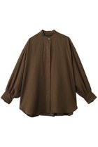 【フローレント/FLORENT】のリネンライクツイル バンドカラーシャツ 人気、トレンドファッション・服の通販 founy(ファニー) ファッション Fashion レディースファッション Fashion for Women トップス・カットソー Cut & Sew Tops シャツ・ブラウス・オフィスカジュアル Elegant Blouses & Button-Ups スリーブ Sleeve, Long Sleeve / Short Sleeve ドレープ Drape, Draping Fabric ファブリック Fabric, Textile ロング Long, Long-Length エレガント 上品 Elegant ビジネス 仕事 通勤 Business / Work / Commuting thumbnail ブラウン|ID: prp329100004876383 ipo3291000000036372565