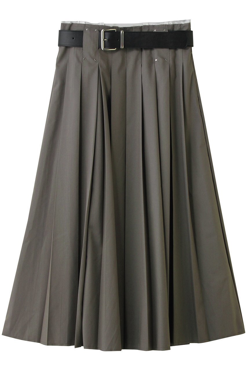 【メゾンスペシャル/MAISON SPECIAL】のBelted Pleated Skirt/ベルテッドプリーツスカート インテリア・キッズ・メンズ・レディースファッション・服の通販 founy(ファウニー) 　ファッション　Fashion　レディースファッション　Fashion for Women　スカート　Skirts　プリーツスカート / 上品フェミニンスタイル　Pleated Skirts　ロングスカート　Long Skirts / Maxi & Midi Skirts　エレガント 上品　Elegant　シンプル　Simple, Minimal　スリット　Slit, Slit Detail　プリーツ　Pleats, Pleated　ロング　Long, Long-Length　再入荷　Restock / Back in Stock　KHK(カーキ)|ID: prp329100004876385 ipo3291000000036642315