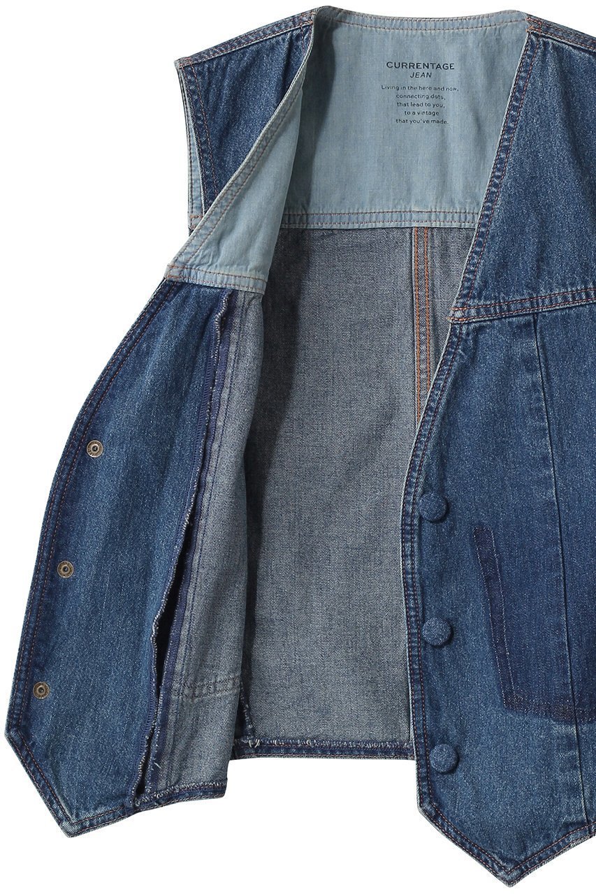 【マルティニーク/martinique】の【CURRENTAGE】デニムジレ 人気、トレンドファッション・服の通販 founy(ファニー) 　ファッション　Fashion　レディースファッション　Fashion for Women　アウター　Coat / Outerwear Collection　レディースジャケット・軽アウター　Jackets　カットソー　Cut and Sewn Top　ジャケット　Jacket, Outerwear　フェミニン　Feminine, Girly　ベスト　Vest, Waistcoat　ポケット　Pocket, Pocket Detail　モダン　Modern, Contemporary　other-6|ID: prp329100004876405 ipo3291000000036372772
