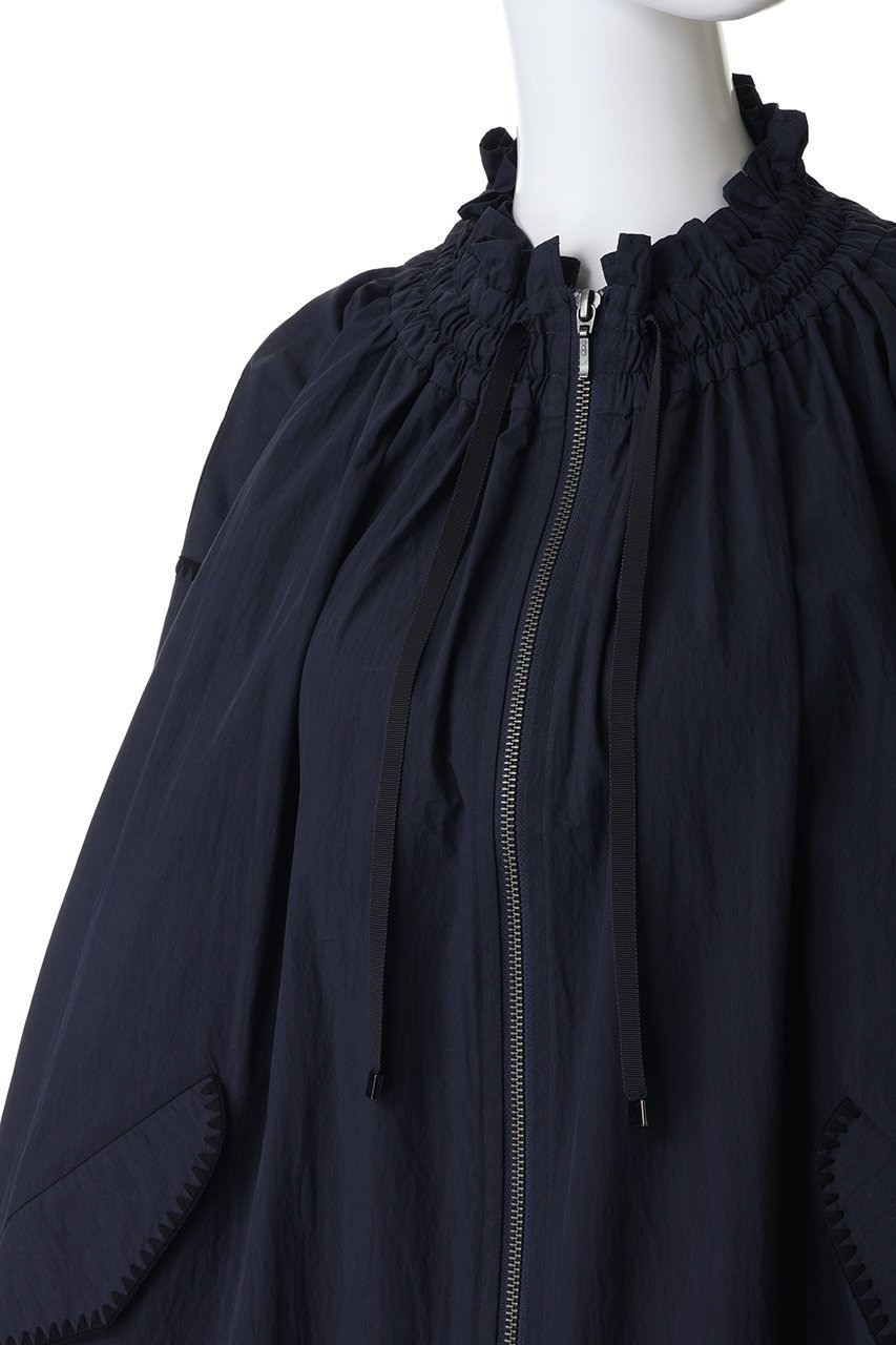 【マリリンムーン/MARILYN MOON】のシャーリングギャザーエンブロイダリーミディブルゾン 人気、トレンドファッション・服の通販 founy(ファニー) 　ファッション　Fashion　レディースファッション　Fashion for Women　アウター　Coat / Outerwear Collection　レディースジャケット・軽アウター　Jackets　ブルゾンジャケット・スポーティアウター　Blouson Jackets　エレガント 上品　Elegant　ギャザー　Gathered, Ruffled　シャーリング　Shirring, Ruched　ジャケット　Jacket, Outerwear　バランス　Balance, Style Balance　フラップ　Flap, Flap Pocket　ブルゾン　Blouson, Bomber Jacket　ポケット　Pocket, Pocket Detail　ミドル　Middle Length, Mid Height　other-5|ID: prp329100004876408 ipo3291000000036372788