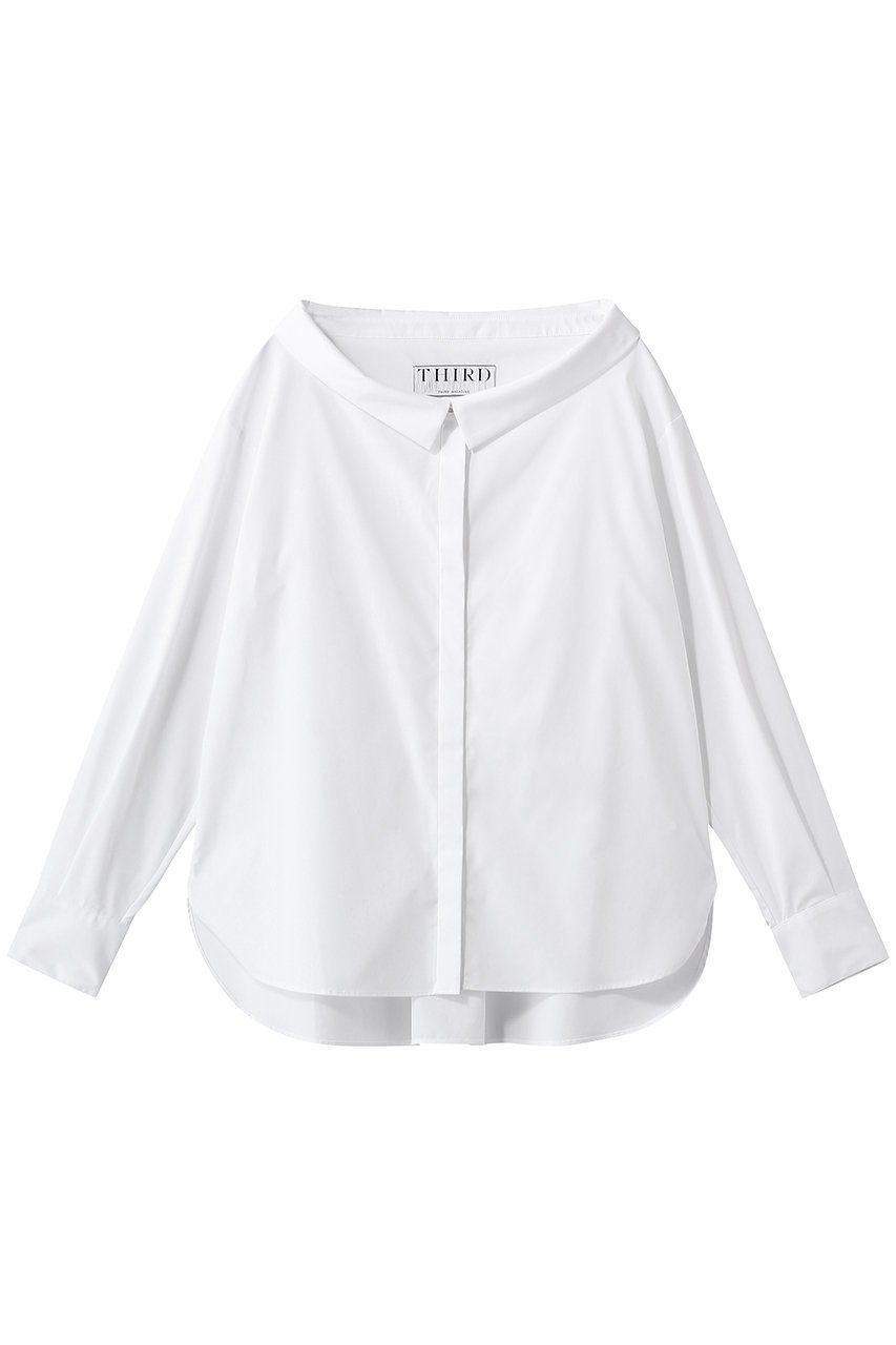 【サードマガジン/THIRD MAGAZINE】のオフショルダーブラウス インテリア・キッズ・メンズ・レディースファッション・服の通販 founy(ファニー) 　ファッション　Fashion　レディースファッション　Fashion for Women　トップス・カットソー　Cut & Sew Tops　シャツ・ブラウス・オフィスカジュアル　Elegant Blouses & Button-Ups　スラックス　Slacks, Dress Pants　スリーブ　Sleeve, Long Sleeve / Short Sleeve　センター　Center, Center Line　デニム　Denim, Jeans Material　ファブリック　Fabric, Textile　ロング　Long, Long-Length　ホワイト|ID: prp329100004876422 ipo3291000000036372890