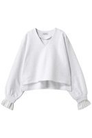 【サードマガジン/THIRD MAGAZINE】のプリーツスリーブVネックスウェット 人気、トレンドファッション・服の通販 founy(ファニー) ファッション Fashion レディースファッション Fashion for Women トップス・カットソー Cut & Sew Tops シャツ・ブラウス・オフィスカジュアル Elegant Blouses & Button-Ups レディースパーカー・カジュアルフーディー Casual Hoodies & Sweatshirts ロングTシャツ・Tシャツ Longline T-Shirts & Tees スウェット・クルーネックトップス Sweatshirts & Crewnecks / Relaxed Fit Sweat Tops カットソー・ベーシックTシャツ Cut-and-Sewn Tops / Stretch Tees & Basics Vネックトップス V-Neck Tops / V-Cut Neckline Shirts ショート Short, Short Length スウェット / スエット Sweatshirt, Sweatwear スリーブ Sleeve, Long Sleeve / Short Sleeve プリーツ Pleats, Pleated ボトム Bottoms, Lower Wear |ID:prp329100004876423