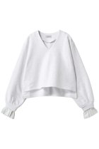 【サードマガジン/THIRD MAGAZINE】のプリーツスリーブVネックスウェット 人気、トレンドファッション・服の通販 founy(ファニー) ファッション Fashion レディースファッション Fashion for Women トップス・カットソー Cut & Sew Tops シャツ・ブラウス・オフィスカジュアル Elegant Blouses & Button-Ups レディースパーカー・カジュアルフーディー Casual Hoodies & Sweatshirts ロングTシャツ・Tシャツ Longline T-Shirts & Tees スウェット・クルーネックトップス Sweatshirts & Crewnecks / Relaxed Fit Sweat Tops カットソー・ベーシックTシャツ Cut-and-Sewn Tops / Stretch Tees & Basics Vネックトップス V-Neck Tops / V-Cut Neckline Shirts ショート Short, Short Length スウェット / スエット Sweatshirt, Sweatwear スリーブ Sleeve, Long Sleeve / Short Sleeve プリーツ Pleats, Pleated ボトム Bottoms, Lower Wear thumbnail 杢グレー|ID: prp329100004876423 ipo3291000000036372903