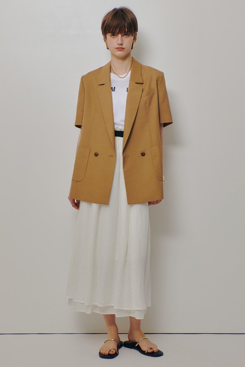 【アルアバイル/allureville】のハーフスリーブジャケット 人気、トレンドファッション・服の通販 founy(ファニー) 　ファッション　Fashion　レディースファッション　Fashion for Women　アウター　Coat / Outerwear Collection　レディースジャケット・軽アウター　Jackets　ジャケット　Jacket, Outerwear　ダブル　Double, Double-Breasted　リネン　Linen, Linen Fabric　半袖　Short Sleeve, Half Sleeve　other-4|ID: prp329100004876428 ipo3291000000036372942