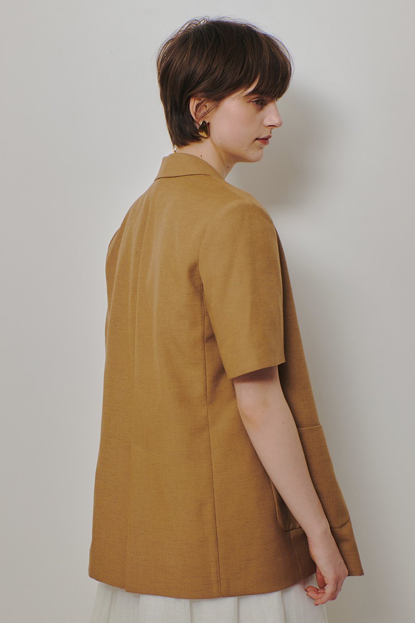 【アルアバイル/allureville】のハーフスリーブジャケット 人気、トレンドファッション・服の通販 founy(ファニー) 　ファッション　Fashion　レディースファッション　Fashion for Women　アウター　Coat / Outerwear Collection　レディースジャケット・軽アウター　Jackets　ジャケット　Jacket, Outerwear　ダブル　Double, Double-Breasted　リネン　Linen, Linen Fabric　半袖　Short Sleeve, Half Sleeve　other-6|ID: prp329100004876428 ipo3291000000036372946