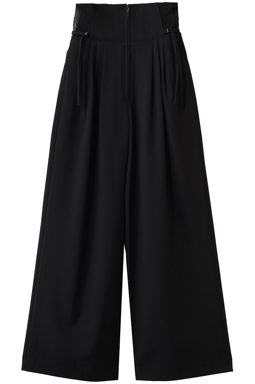 【メゾンスペシャル/MAISON SPECIAL】のHigh Waist Wide Pants/ハイウエストワイドパンツ インテリア・キッズ・メンズ・レディースファッション・服の通販 founy(ファウニー) 　ファッション　Fashion　レディースファッション　Fashion for Women　パンツ　Pants & Trousers　コルセット　Corset, Bustier　バランス　Balance, Style Balance　フォルム　Silhouette, Form　ワイド　Wide, Wide Fit　BLK(ブラック)|ID: prp329100004876434 ipo3291000000036589382