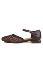 【ダニエラ アンド ジェマ/Daniella & GEMMA】のスクエアラウンドセパレートパンプス ダークブラウン生地|ID: prp329100004876469 ipo3291000000036694741