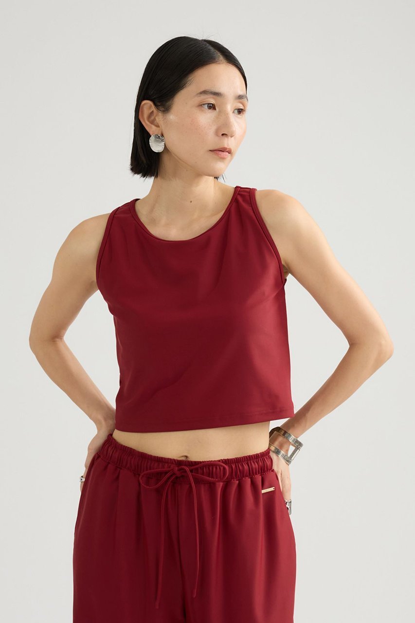 【カオス/Chaos】のクレタスイムタンク インテリア・キッズ・メンズ・レディースファッション・服の通販 founy(ファニー) 　ファッション　Fashion　レディースファッション　Fashion for Women　トップス・カットソー　Cut & Sew Tops　キャミソール&ノースリーブ　Camisoles & Sleeveless Tops　シャツ・ブラウス・オフィスカジュアル　Elegant Blouses & Button-Ups　ロングTシャツ・Tシャツ　Longline T-Shirts & Tees　カットソー・ベーシックTシャツ　Cut-and-Sewn Tops / Stretch Tees & Basics　キャミソール　Camisole, Spaghetti Strap Top　コンパクト　Compact, Small Size　シンプル　Simple, Minimal　ストレッチ　Stretch, Stretchy Fabric　セットアップ　Set-Up, Coordinated Outfit　タンク　Tank Top, Sleeveless Top　フィット　Fit, Slim Fit　フロント　Front, Front Design　リゾート　Resort, Vacation Style　新作・新入荷　New Arrivals / New In　バーガンディー|ID: prp329100004876485 ipo3291000000036373410