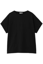 【エイトン/ATON】のSUVIN 60/2 キャップ スリーブ Tシャツ 大人の最旬トレンドファッション＆コーディネート founy(ファウニー) ファッション Fashion レディースファッション Fashion for Women トップス・カットソー Cut & Sew Tops シャツ・ブラウス・オフィスカジュアル Elegant Blouses & Button-Ups ロングTシャツ・Tシャツ Longline T-Shirts & Tees カットソー・ベーシックTシャツ Cut-and-Sewn Tops / Stretch Tees & Basics カットソー Cut and Sewn Top キャップ Cap, Baseball Cap ショート Short, Short Length スリーブ Sleeve, Long Sleeve / Short Sleeve thumbnail ブラック|ID: prp329100004876518 ipo3291000000037023070