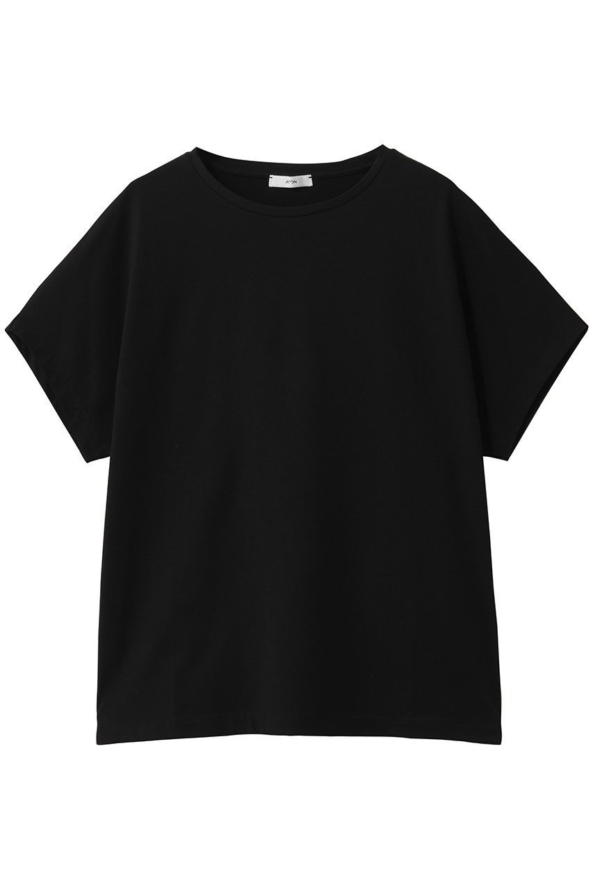 【エイトン/ATON】のSUVIN 60/2 キャップ スリーブ Tシャツ インテリア・キッズ・メンズ・レディースファッション・服の通販 founy(ファウニー) 　ファッション　Fashion　レディースファッション　Fashion for Women　トップス・カットソー　Cut & Sew Tops　シャツ・ブラウス・オフィスカジュアル　Elegant Blouses & Button-Ups　ロングTシャツ・Tシャツ　Longline T-Shirts & Tees　カットソー・ベーシックTシャツ　Cut-and-Sewn Tops / Stretch Tees & Basics　カットソー　Cut and Sewn Top　キャップ　Cap, Baseball Cap　ショート　Short, Short Length　スリーブ　Sleeve, Long Sleeve / Short Sleeve　ブラック|ID: prp329100004876518 ipo3291000000037023070
