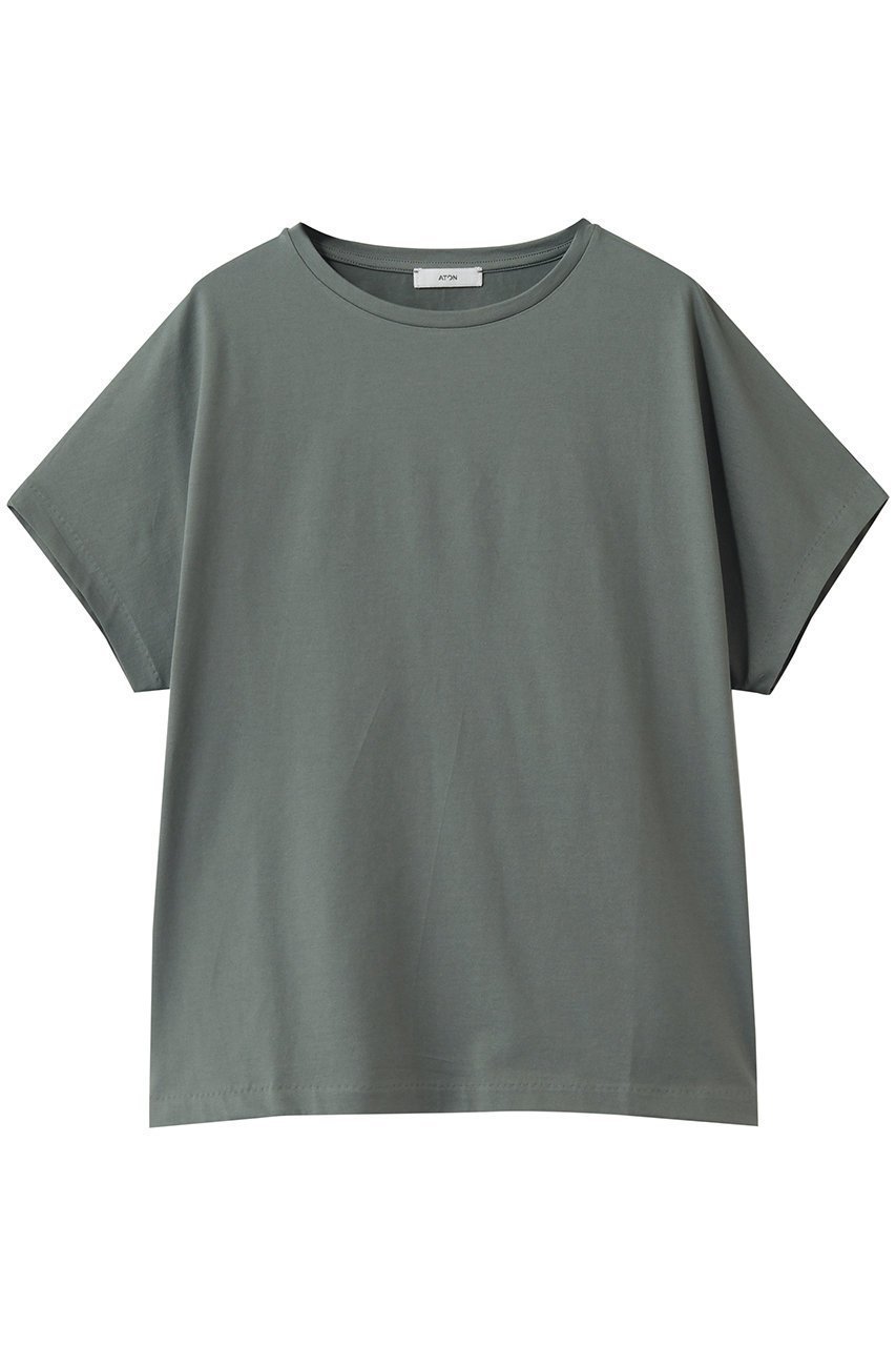 【エイトン/ATON】のSUVIN 60/2 キャップ スリーブ Tシャツ インテリア・キッズ・メンズ・レディースファッション・服の通販 founy(ファウニー) 　ファッション　Fashion　レディースファッション　Fashion for Women　トップス・カットソー　Cut & Sew Tops　シャツ・ブラウス・オフィスカジュアル　Elegant Blouses & Button-Ups　ロングTシャツ・Tシャツ　Longline T-Shirts & Tees　カットソー・ベーシックTシャツ　Cut-and-Sewn Tops / Stretch Tees & Basics　カットソー　Cut and Sewn Top　キャップ　Cap, Baseball Cap　ショート　Short, Short Length　スリーブ　Sleeve, Long Sleeve / Short Sleeve　カーキ|ID: prp329100004876518 ipo3291000000037023071