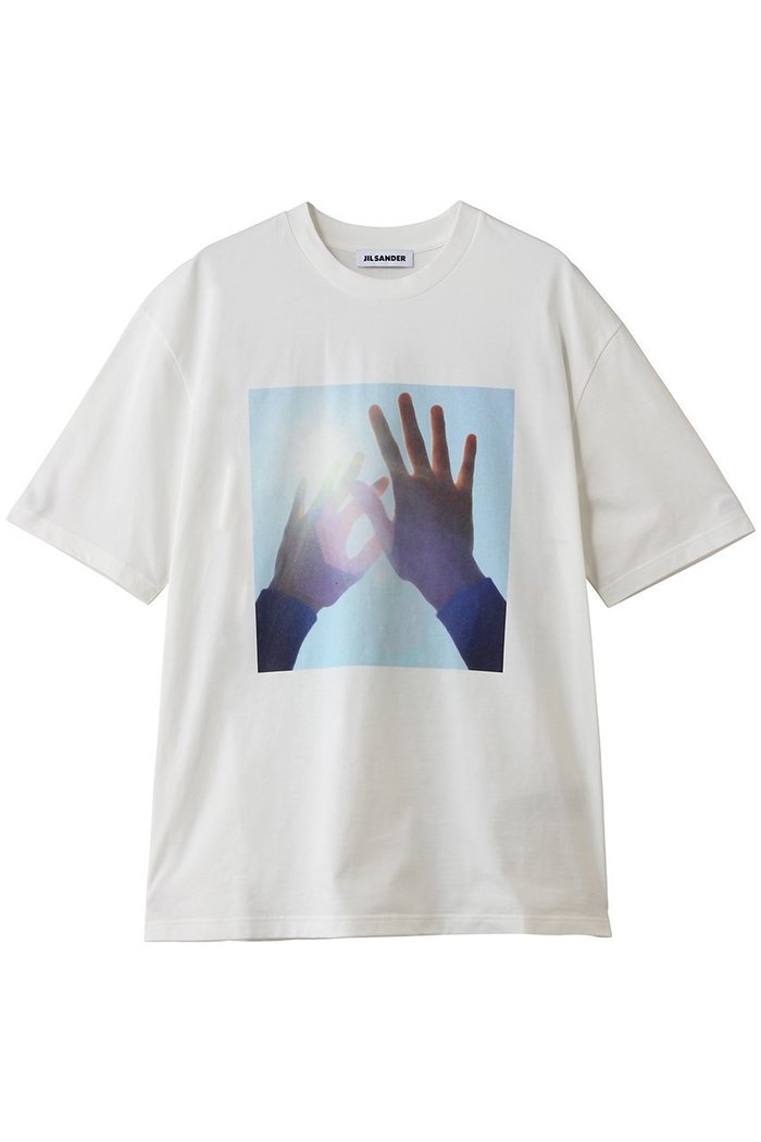 【ジル サンダー/JIL SANDER】のクルーネック フォトプリントTシャツ インテリア・キッズ・メンズ・レディースファッション・服の通販 founy(ファニー) https://founy.com/ ファッション Fashion レディースファッション Fashion for Women トップス・カットソー Cut & Sew Tops シャツ・ブラウス・オフィスカジュアル Elegant Blouses & Button-Ups ロングTシャツ・Tシャツ Longline T-Shirts & Tees カットソー・ベーシックTシャツ Cut-and-Sewn Tops / Stretch Tees & Basics ショート Short, Short Length スリーブ Sleeve, Long Sleeve / Short Sleeve プリント Print, Printed Pattern 新作・新入荷 New Arrivals / New In |ID: prp329100004876520 ipo3291000000036373660