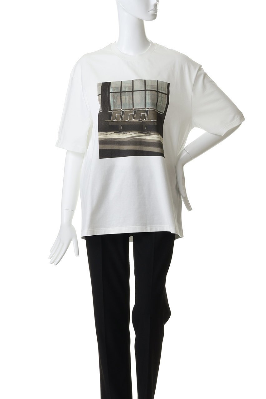 【ジル サンダー/JIL SANDER】のクルーネック フォトプリントTシャツ 大人の最旬トレンドファッション＆コーディネート founy(ファウニー) 　ファッション　Fashion　レディースファッション　Fashion for Women　トップス・カットソー　Cut & Sew Tops　シャツ・ブラウス・オフィスカジュアル　Elegant Blouses & Button-Ups　ロングTシャツ・Tシャツ　Longline T-Shirts & Tees　カットソー・ベーシックTシャツ　Cut-and-Sewn Tops / Stretch Tees & Basics　ショート　Short, Short Length　スリーブ　Sleeve, Long Sleeve / Short Sleeve　プリント　Print, Printed Pattern　other-2|ID: prp329100004876520 ipo3291000000037023087