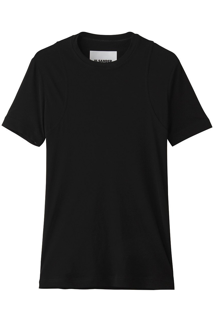 【ジル サンダー/JIL SANDER】のクルーネック フィットTシャツ インテリア・キッズ・メンズ・レディースファッション・服の通販 founy(ファウニー) 　ファッション　Fashion　レディースファッション　Fashion for Women　トップス・カットソー　Cut & Sew Tops　シャツ・ブラウス・オフィスカジュアル　Elegant Blouses & Button-Ups　ロングTシャツ・Tシャツ　Longline T-Shirts & Tees　カットソー・ベーシックTシャツ　Cut-and-Sewn Tops / Stretch Tees & Basics　おすすめ　Recommended / Our Picks　インナー　Innerwear　ショート　Short, Short Length　ジャケット　Jacket, Outerwear　ストレッチ　Stretch, Stretchy Fabric　スリーブ　Sleeve, Long Sleeve / Short Sleeve　フィット　Fit, Slim Fit　夏　Summer　春　Spring　S/S・春夏　SS, Spring/Summer, Warm Season　ブラック|ID: prp329100004876522 ipo3291000000037023096