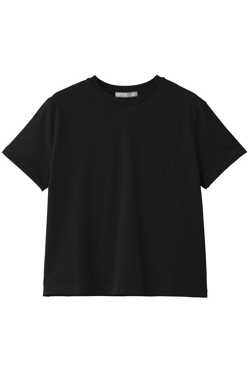 【ベイジ,/BEIGE,】のDIOP(ダイオプ)/スビンコットン クロップドTシャツ インテリア・キッズ・メンズ・レディースファッション・服の通販 founy(ファウニー) 　ファッション　Fashion　レディースファッション　Fashion for Women　トップス・カットソー　Cut & Sew Tops　シャツ・ブラウス・オフィスカジュアル　Elegant Blouses & Button-Ups　ロングTシャツ・Tシャツ　Longline T-Shirts & Tees　カットソー・ベーシックTシャツ　Cut-and-Sewn Tops / Stretch Tees & Basics　クロップド　Cropped, Short Length　ショート　Short, Short Length　シンプル　Simple, Minimal　スリーブ　Sleeve, Long Sleeve / Short Sleeve　ハーフ　Half, Half-Length　夏　Summer　春　Spring　S/S・春夏　SS, Spring/Summer, Warm Season　Black|ID: prp329100004876540 ipo3291000000037012032