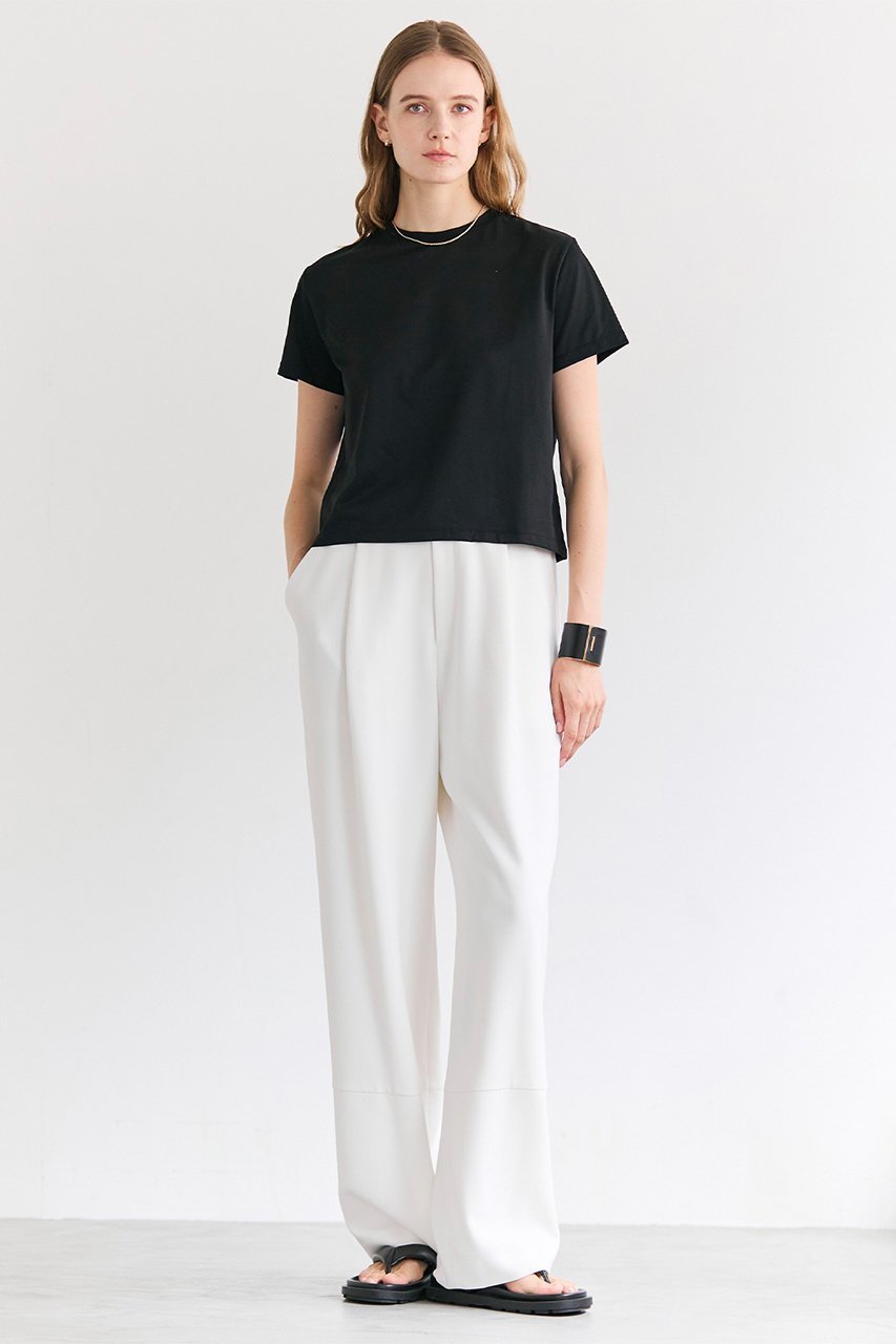 【ベイジ,/BEIGE,】のDIOP(ダイオプ)/スビンコットン クロップドTシャツ 大人の最旬トレンドファッション＆コーディネート founy(ファウニー) 　ファッション　Fashion　レディースファッション　Fashion for Women　トップス・カットソー　Cut & Sew Tops　シャツ・ブラウス・オフィスカジュアル　Elegant Blouses & Button-Ups　ロングTシャツ・Tシャツ　Longline T-Shirts & Tees　カットソー・ベーシックTシャツ　Cut-and-Sewn Tops / Stretch Tees & Basics　クロップド　Cropped, Short Length　ショート　Short, Short Length　シンプル　Simple, Minimal　スリーブ　Sleeve, Long Sleeve / Short Sleeve　ハーフ　Half, Half-Length　夏　Summer　春　Spring　S/S・春夏　SS, Spring/Summer, Warm Season　other-6|ID: prp329100004876540 ipo3291000000037012042