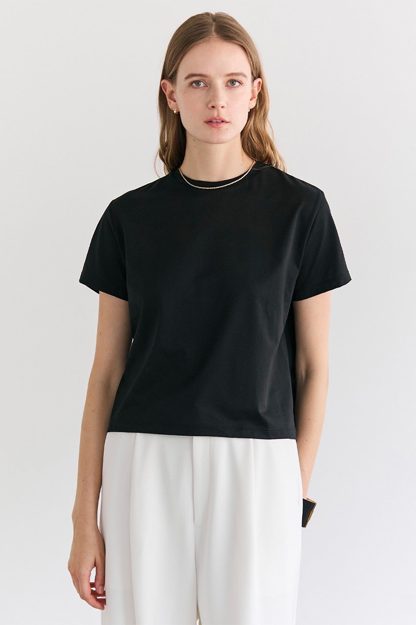 【ベイジ,/BEIGE,】のDIOP(ダイオプ)/スビンコットン クロップドTシャツ 大人の最旬トレンドファッション＆コーディネート founy(ファウニー) 　ファッション　Fashion　レディースファッション　Fashion for Women　トップス・カットソー　Cut & Sew Tops　シャツ・ブラウス・オフィスカジュアル　Elegant Blouses & Button-Ups　ロングTシャツ・Tシャツ　Longline T-Shirts & Tees　カットソー・ベーシックTシャツ　Cut-and-Sewn Tops / Stretch Tees & Basics　クロップド　Cropped, Short Length　ショート　Short, Short Length　シンプル　Simple, Minimal　スリーブ　Sleeve, Long Sleeve / Short Sleeve　ハーフ　Half, Half-Length　夏　Summer　春　Spring　S/S・春夏　SS, Spring/Summer, Warm Season　other-7|ID: prp329100004876540 ipo3291000000037012044