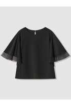 【アナイ/ANAYI】のポンチオーガン使いフレア袖 プルオーバー 人気、トレンドファッション・服の通販 founy(ファニー) ファッション Fashion レディースファッション Fashion for Women トップス・カットソー Cut & Sew Tops シャツ・ブラウス・オフィスカジュアル Elegant Blouses & Button-Ups ロングTシャツ・Tシャツ Longline T-Shirts & Tees カジュアルプルオーバー・ニットトップス Pullovers & Knit Tops / Casual Pullovers カットソー・ベーシックTシャツ Cut-and-Sewn Tops / Stretch Tees & Basics オーガンジー Organza Fabric ショート Short, Short Length シンプル Simple, Minimal スリーブ Sleeve, Long Sleeve / Short Sleeve チュール Tulip, Tulip Motif フレア Flare, Flared ラッフル Ruffle, Frill thumbnail ブラック|ID: prp329100004876548 ipo3291000000036373879