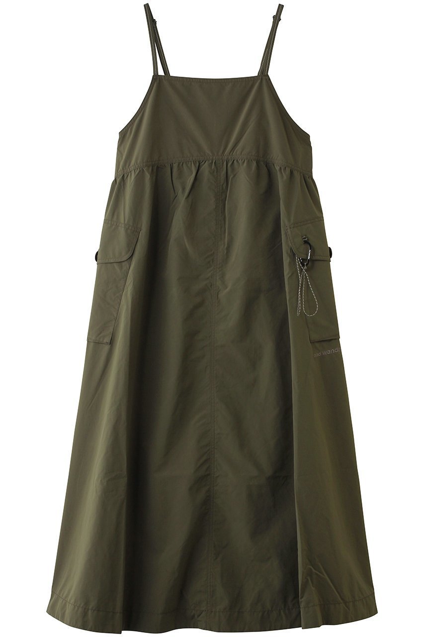 【アンドワンダー/and wander】のオーバーサイズ カーゴ ドレス インテリア・キッズ・メンズ・レディースファッション・服の通販 founy(ファウニー) 　ファッション　Fashion　レディースファッション　Fashion for Women　ワンピース　Dresses　フォーマル・パーティードレス・結婚式用ドレス　Elegant & Casual Dresses　チュニック　Tunic Tops & Dresses　アウトドア　Outdoor Clothing　インナー　Innerwear　カットソー　Cut and Sewn Top　チュニック　Tunic, Long Top　ドレス　Dress, One-Piece　ロング　Long, Long-Length　ワイド　Wide, Wide Fit　カーキ|ID: prp329100004876565 ipo3291000000036958163