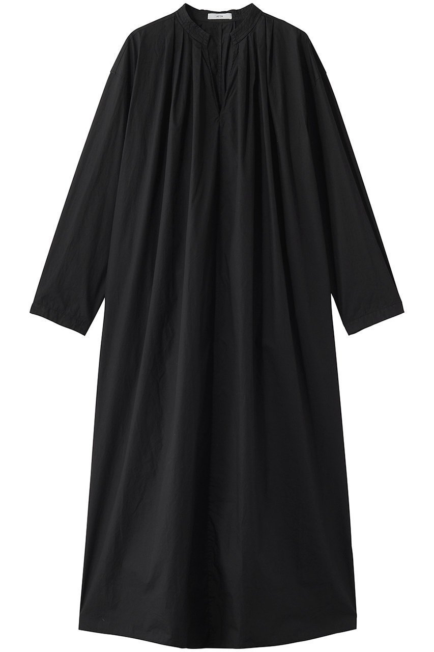 【エイトン/ATON】のNATURAL DYED コットン ローン タックド ロングスリーブ ドレス 人気、トレンドファッション・服の通販 founy(ファニー) 　ファッション　Fashion　レディースファッション　Fashion for Women　ワンピース　Dresses　フォーマル・パーティードレス・結婚式用ドレス　Elegant & Casual Dresses　チュニック　Tunic Tops & Dresses　なめらか　Smooth, Silky Texture　スマート　Smart, Elegant　スリーブ　Sleeve, Long Sleeve / Short Sleeve　チュニック　Tunic, Long Top　ドレス　Dress, One-Piece　バランス　Balance, Style Balance　ランダム　Random, Irregular　ロング　Long, Long-Length　エレガント 上品　Elegant　夏　Summer　新作・新入荷　New Arrivals / New In　長袖　Long Sleeve, Full Sleeve　 other-1|ID: prp329100004876569 ipo3291000000036374025