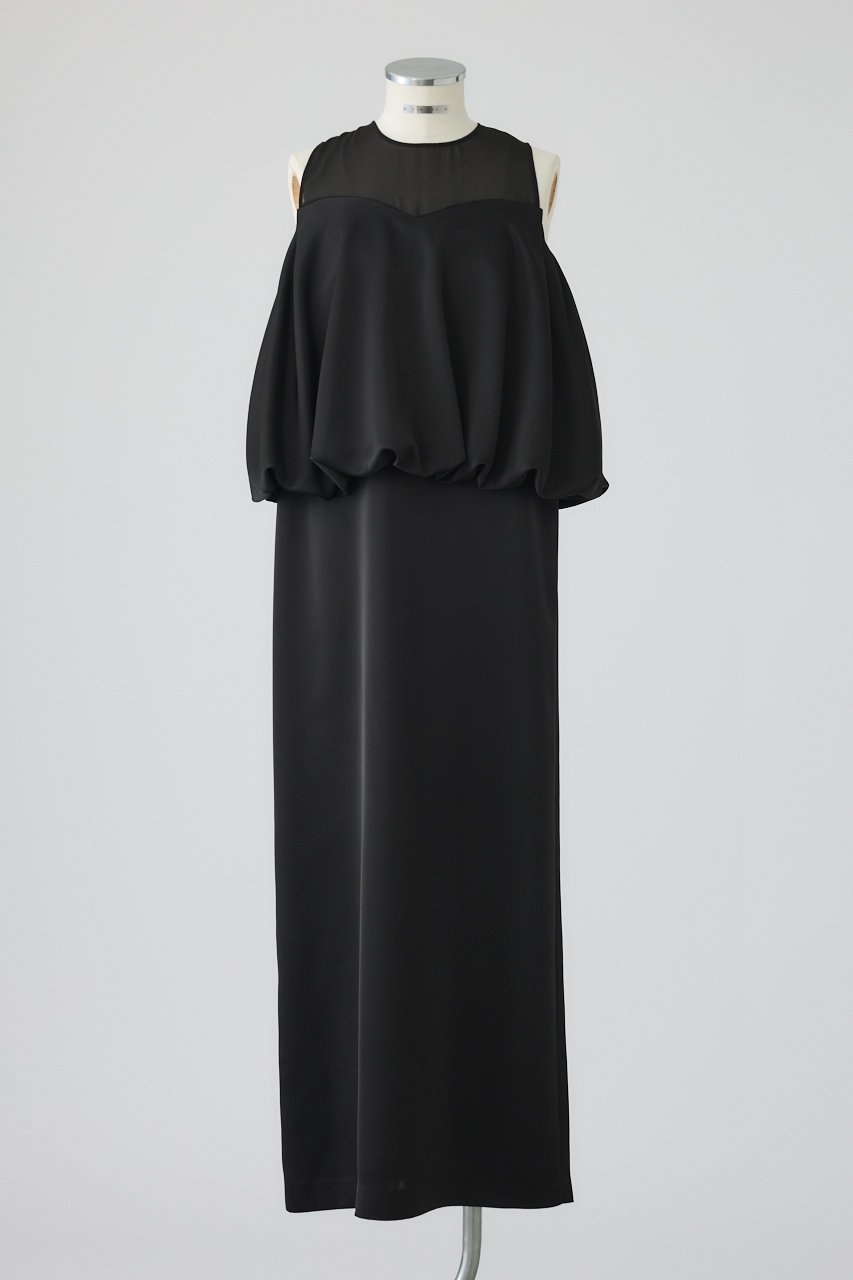 【リムアーク/RIM.ARK】のBalloon forum dress/ドレス 大人の最旬トレンドファッション＆コーディネート founy(ファウニー) 　ファッション　Fashion　レディースファッション　Fashion for Women　ワンピース　Dresses　フォーマル・パーティードレス・結婚式用ドレス　Elegant & Casual Dresses　チュニック　Tunic Tops & Dresses　アクセサリー　Fashion Accessories　オーガンジー　Organza Fabric　サテン　Satin, Glossy Fabric　ダブル　Double, Double-Breasted　チュニック　Tunic, Long Top　ドッキング　Docking, Mixed Material　ドレス　Dress, One-Piece　バルーン　Balloon, Balloon Silhouette　ポケット　Pocket, Pocket Detail　ラグジュアリー　Luxury, Elegant　ロング　Long, Long-Length　エレガント 上品　Elegant　 other-1|ID: prp329100004876574 ipo3291000000036374050