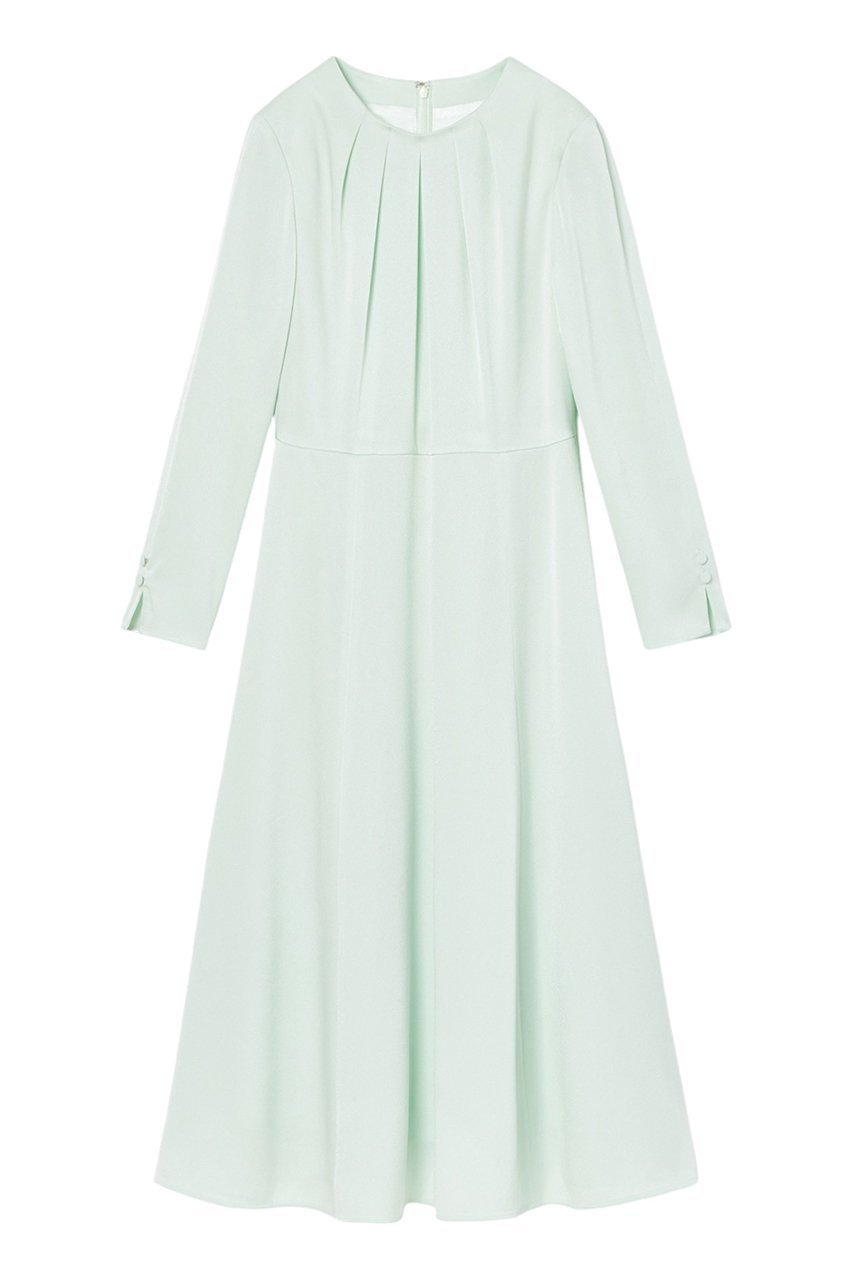 【アナイ/ANAYI】の【Eternal Line 2025】トリアセサテンフレア ワンピース インテリア・キッズ・メンズ・レディースファッション・服の通販 founy(ファニー) 　ファッション　Fashion　レディースファッション　Fashion for Women　ワンピース　Dresses　チュニック　Tunic Tops & Dresses　エレガント 上品　Elegant　吸水　Absorbent, Quick-Dry　ジャケット　Jacket, Outerwear　スリット　Slit, Slit Detail　セットアップ　Set-Up, Coordinated Outfit　チュニック　Tunic, Long Top　ネックレス　Necklace, Pendant Necklace　フレア　Flare, Flared　ペプラム　Peplum, Flared Hem　ロング　Long, Long-Length　再入荷　Restock / Back in Stock　ミントグリーン|ID: prp329100004876585 ipo3291000000036374160