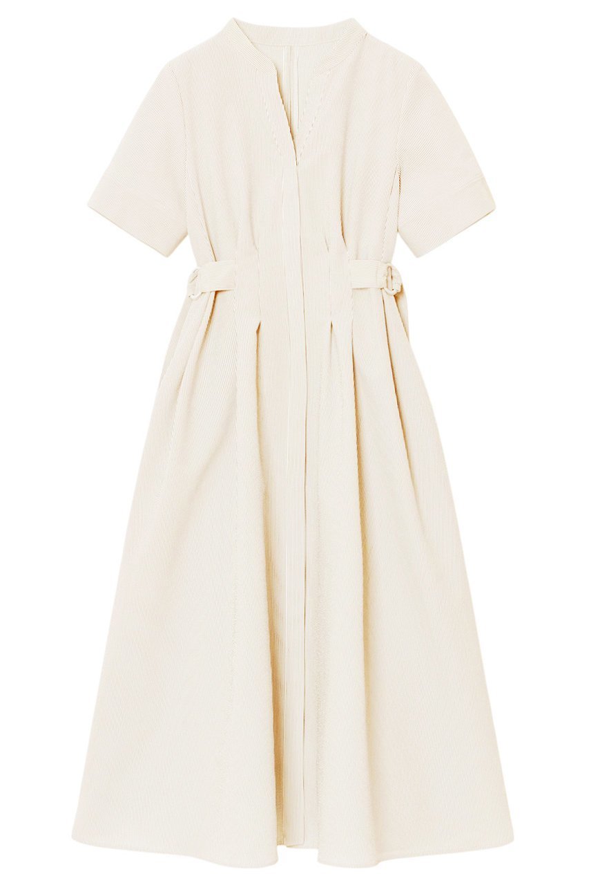 【アナイ/ANAYI】のサッカーストレッチサイドベルト ワンピース インテリア・キッズ・メンズ・レディースファッション・服の通販 founy(ファニー) 　ファッション　Fashion　レディースファッション　Fashion for Women　ワンピース　Dresses　チュニック　Tunic Tops & Dresses　ベルト&ウエストマーク　Belts & Waist Accessories　サッカー　Seersucker, Summer Fabric　スキッパー　Skipper, Open Collar　スタンド　Stand Collar, Upright Stand　ストレッチ　Stretch, Stretchy Fabric　チュニック　Tunic, Long Top　デコルテ　Décolleté, Neckline　フレア　Flare, Flared　ペチコート　Petticoat, Underskirt　ロング　Long, Long-Length　再入荷　Restock / Back in Stock　夏　Summer　ビジネス 仕事 通勤　Business / Work / Commuting　ベージュ|ID: prp329100004876592 ipo3291000000036374196