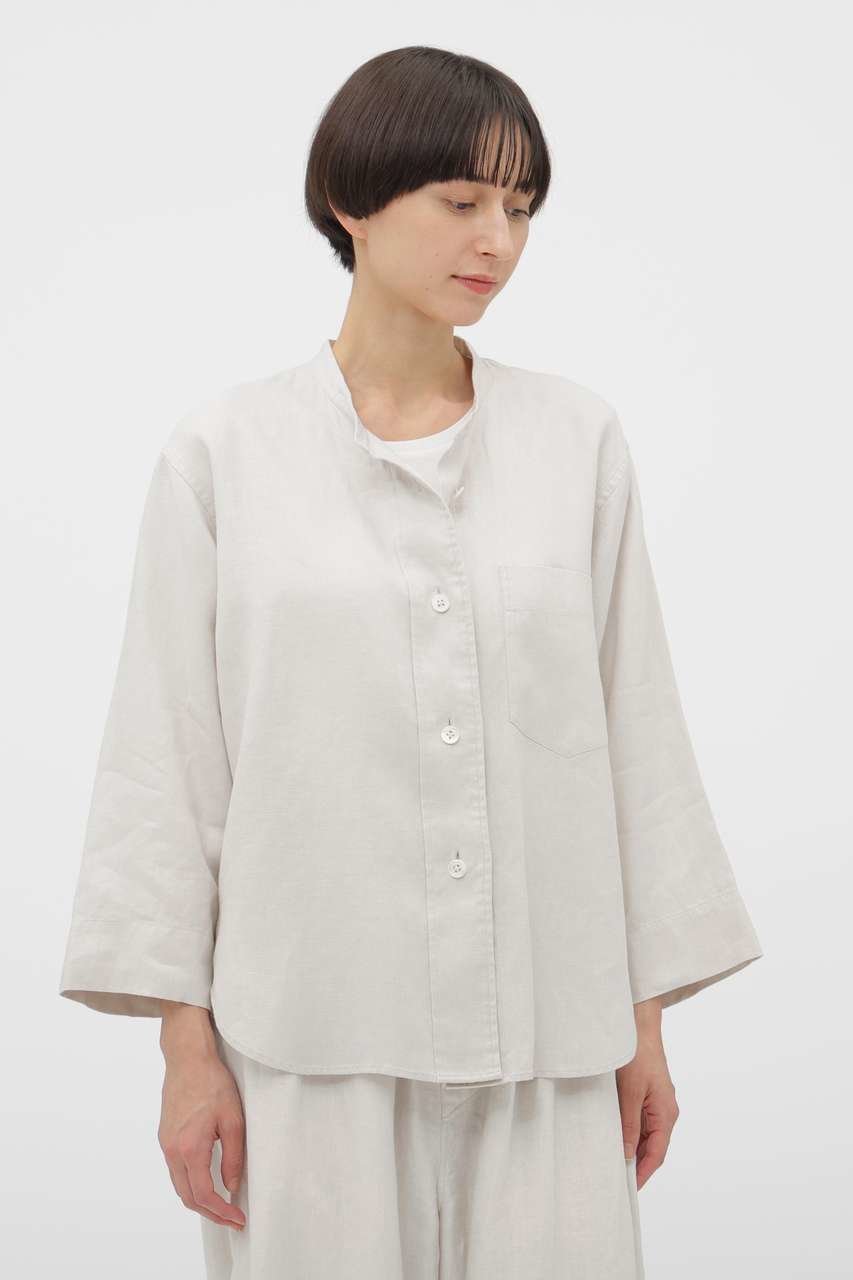 【マーガレットハウエル/MARGARET HOWELL】のBRUSHED LINEN TWILL SHIRT インテリア・キッズ・メンズ・レディースファッション・服の通販 founy(ファニー) ファッション Fashion レディースファッション Fashion for Women トップス・カットソー Cut & Sew Tops シャツ・ブラウス・オフィスカジュアル Elegant Blouses & Button-Ups おすすめ Recommended / Our Picks スリーブ Sleeve, Long Sleeve / Short Sleeve セットアップ Set-Up, Coordinated Outfit リネン Linen, Linen Fabric ロング Long, Long-Length エレガント 上品 Elegant 新作・新入荷 New Arrivals / New In グレー|ID: prp329100004876599 ipo3291000000036374251