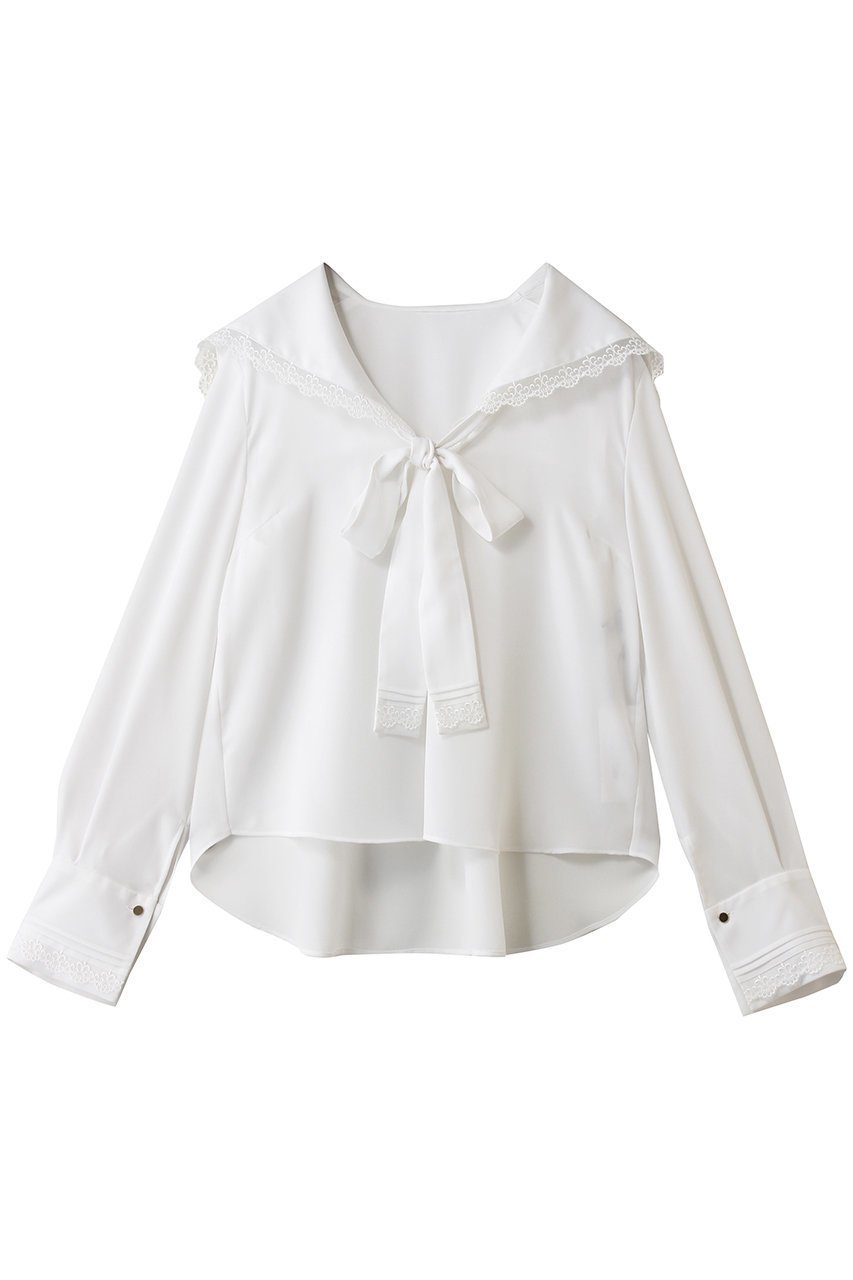 【アルアバイル/allureville】の【Loulou Willoughby】セーラーカラージョーゼットブラウス 人気、トレンドファッション・服の通販 founy(ファニー) ファッション Fashion レディースファッション Fashion for Women トップス・カットソー Cut & Sew Tops シャツ・ブラウス・オフィスカジュアル Elegant Blouses & Button-Ups ジョーゼット Georgette, Semi-Sheer Fabric スリーブ Sleeve, Long Sleeve / Short Sleeve バランス Balance, Style Balance フロント Front, Front Design モダン Modern, Contemporary リボン Ribbon, Bow ロング Long, Long-Length エレガント 上品 Elegant 新作・新入荷 New Arrivals / New In other-1|ID: prp329100004876617 ipo3291000000036374394