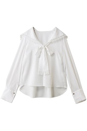 【アルアバイル/allureville】 【Loulou Willoughby】セーラーカラージョーゼットブラウス人気、トレンドファッション・服の通販 founy(ファニー) ファッション Fashion レディースファッション Fashion for Women トップス・カットソー Cut & Sew Tops シャツ・ブラウス・オフィスカジュアル Elegant Blouses & Button-Ups ジョーゼット Georgette, Semi-Sheer Fabric スリーブ Sleeve, Long Sleeve / Short Sleeve バランス Balance, Style Balance フロント Front, Front Design モダン Modern, Contemporary リボン Ribbon, Bow ロング Long, Long-Length エレガント 上品 Elegant 新作・新入荷 New Arrivals / New In |ID:prp329100004876618