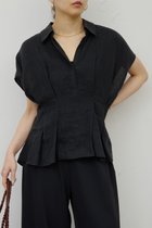 【ガリャルダガランテ/GALLARDAGALANTE】の【WEB限定】ハーフスリーブウエストシェイプシャツ 人気、トレンドファッション・服の通販 founy(ファニー) ファッション Fashion レディースファッション Fashion for Women トップス・カットソー Cut & Sew Tops シャツ・ブラウス・オフィスカジュアル Elegant Blouses & Button-Ups インナー Innerwear シェイプ Shape, Slim Fit ショート Short, Short Length ジャケット Jacket, Outerwear スキッパー Skipper, Open Collar スリーブ Sleeve, Long Sleeve / Short Sleeve リネン Linen, Linen Fabric 新作・新入荷 New Arrivals / New In thumbnail ブラック|ID: prp329100004876629 ipo3291000000036374493