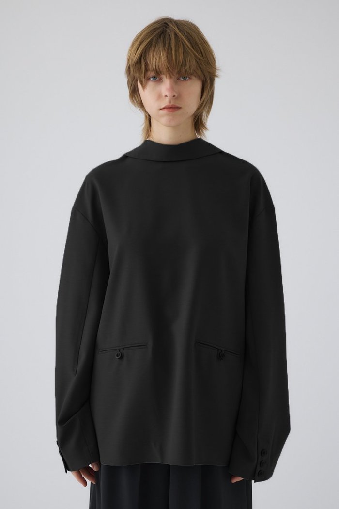 【リムアーク/RIM.ARK】のFront and back tailored PO/プルオーバー インテリア・キッズ・メンズ・レディースファッション・服の通販 founy(ファウニー) https://founy.com/ ファッション Fashion レディースファッション Fashion for Women トップス・カットソー Cut & Sew Tops シャツ・ブラウス・オフィスカジュアル Elegant Blouses & Button-Ups カジュアルプルオーバー・ニットトップス Pullovers & Knit Tops / Casual Pullovers コンパクト Compact, Small Size 今季 This Season, Current Season ショート Short, Short Length シンプル Simple, Minimal ストレッチ Stretch, Stretchy Fabric スリーブ Sleeve, Long Sleeve / Short Sleeve ツイル Twist, Twisted Detail テーラード Tailored, Tailored Fit フロント Front, Front Design |ID: prp329100004876637 ipo3291000000036694797