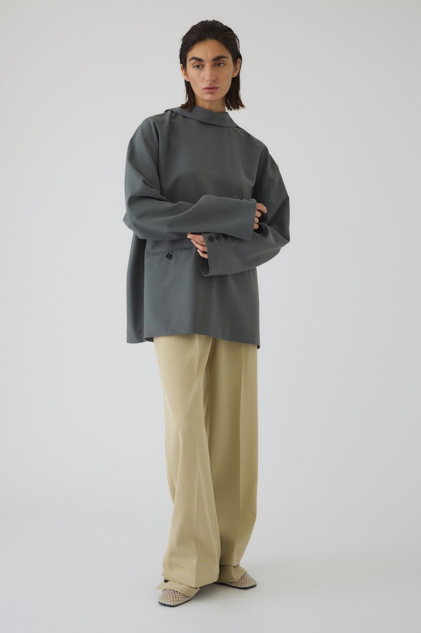 【リムアーク/RIM.ARK】のFront and back tailored PO/プルオーバー 大人の最旬トレンドファッション＆コーディネート founy(ファウニー) 　ファッション　Fashion　レディースファッション　Fashion for Women　トップス・カットソー　Cut & Sew Tops　シャツ・ブラウス・オフィスカジュアル　Elegant Blouses & Button-Ups　カジュアルプルオーバー・ニットトップス　Pullovers & Knit Tops / Casual Pullovers　コンパクト　Compact, Small Size　今季　This Season, Current Season　ショート　Short, Short Length　シンプル　Simple, Minimal　ストレッチ　Stretch, Stretchy Fabric　スリーブ　Sleeve, Long Sleeve / Short Sleeve　ツイル　Twist, Twisted Detail　テーラード　Tailored, Tailored Fit　フロント　Front, Front Design　other-5|ID: prp329100004876637 ipo3291000000036694805