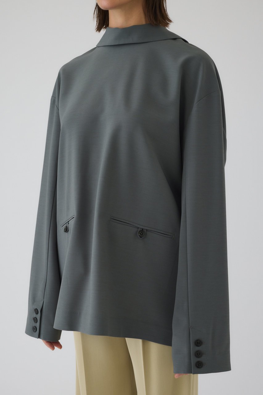 【リムアーク/RIM.ARK】の【3/18 10:00販売開始】Front and back tailored PO/プルオーバー 人気、トレンドファッション・服の通販 founy(ファニー) 　ファッション　Fashion　レディースファッション　Fashion for Women　トップス・カットソー　Cut & Sew Tops　シャツ・ブラウス・オフィスカジュアル　Elegant Blouses & Button-Ups　カジュアルプルオーバー・ニットトップス　Pullovers & Knit Tops / Casual Pullovers　コンパクト　Compact, Small Size　今季　This Season, Current Season　ショート　Short, Short Length　シンプル　Simple, Minimal　ストレッチ　Stretch, Stretchy Fabric　スリーブ　Sleeve, Long Sleeve / Short Sleeve　ツイル　Twist, Twisted Detail　テーラード　Tailored, Tailored Fit　フロント　Front, Front Design　other-4|ID: prp329100004876638 ipo3291000000036374562