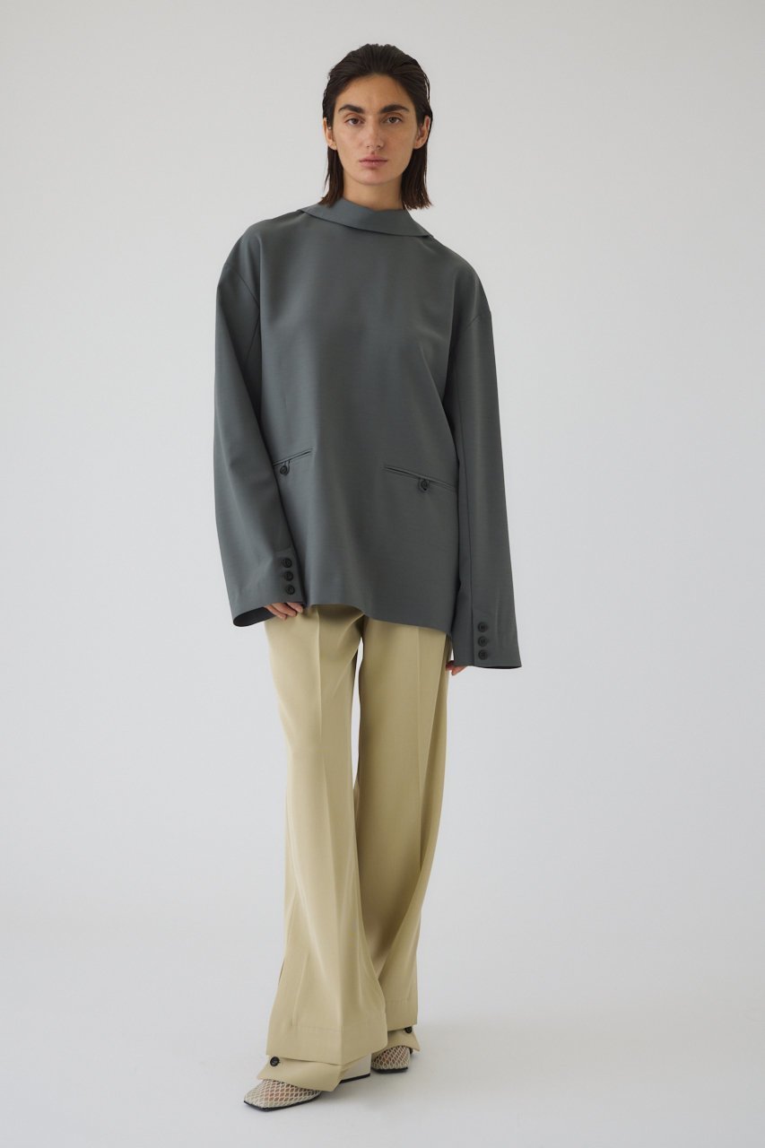 【リムアーク/RIM.ARK】の【3/18 10:00販売開始】Front and back tailored PO/プルオーバー 人気、トレンドファッション・服の通販 founy(ファニー) 　ファッション　Fashion　レディースファッション　Fashion for Women　トップス・カットソー　Cut & Sew Tops　シャツ・ブラウス・オフィスカジュアル　Elegant Blouses & Button-Ups　カジュアルプルオーバー・ニットトップス　Pullovers & Knit Tops / Casual Pullovers　コンパクト　Compact, Small Size　今季　This Season, Current Season　ショート　Short, Short Length　シンプル　Simple, Minimal　ストレッチ　Stretch, Stretchy Fabric　スリーブ　Sleeve, Long Sleeve / Short Sleeve　ツイル　Twist, Twisted Detail　テーラード　Tailored, Tailored Fit　フロント　Front, Front Design　other-6|ID: prp329100004876638 ipo3291000000036374565