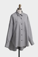 【ヒューエルミュージアム/hueLe Museum】の【hLM】ストレッチサキソニーブラウス 人気、トレンドファッション・服の通販 founy(ファニー) ファッション Fashion レディースファッション Fashion for Women トップス・カットソー Cut & Sew Tops シャツ・ブラウス・オフィスカジュアル Elegant Blouses & Button-Ups スリーブ Sleeve, Long Sleeve / Short Sleeve ブルゾン Blouson, Bomber Jacket ロング Long, Long-Length 再入荷 Restock / Back in Stock |ID:prp329100004876642