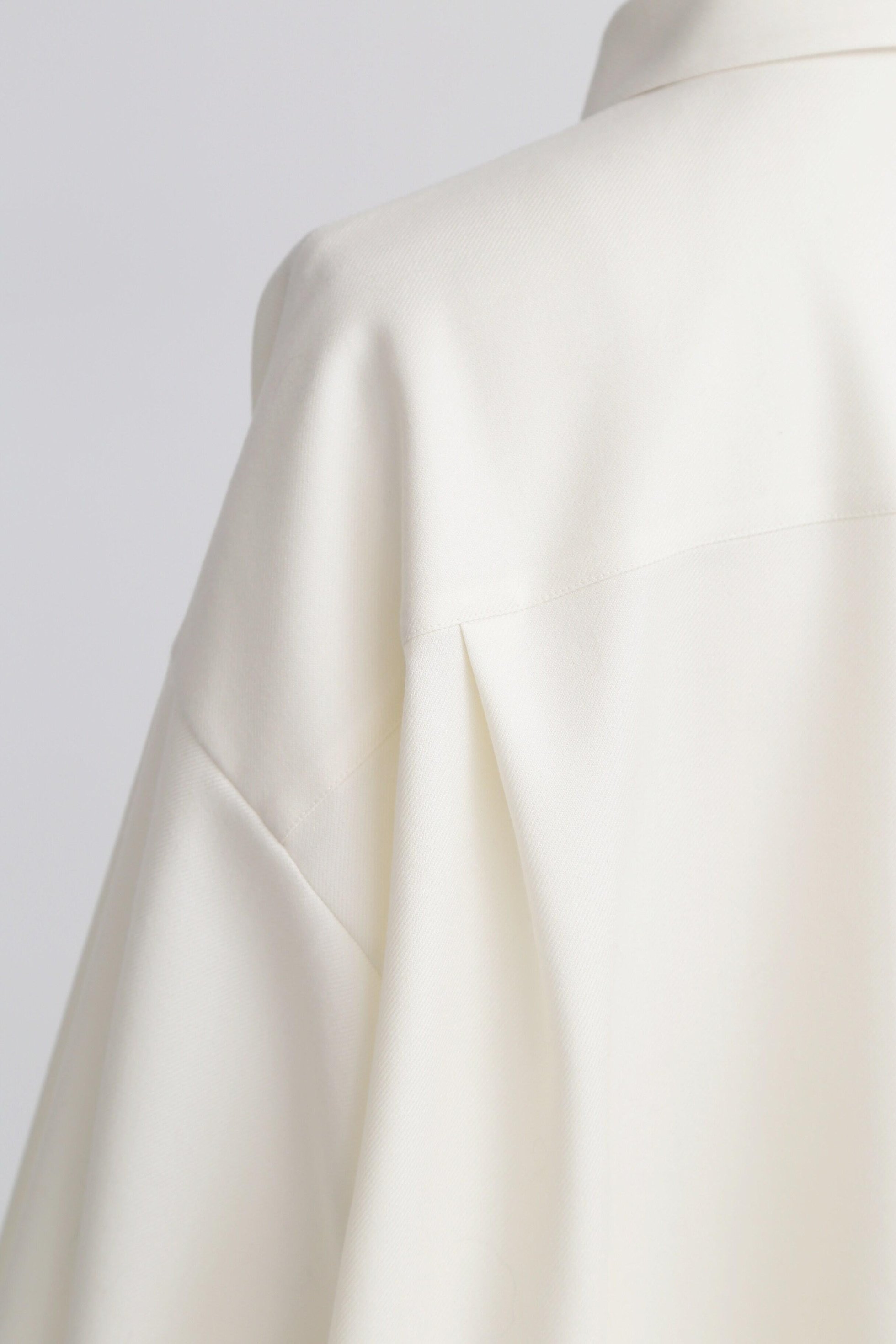 【ヒューエルミュージアム/hueLe Museum】の【hLM】ストレッチサキソニーブラウス 人気、トレンドファッション・服の通販 founy(ファニー) 　ファッション　Fashion　レディースファッション　Fashion for Women　トップス・カットソー　Cut & Sew Tops　シャツ・ブラウス・オフィスカジュアル　Elegant Blouses & Button-Ups　スリーブ　Sleeve, Long Sleeve / Short Sleeve　ブルゾン　Blouson, Bomber Jacket　ロング　Long, Long-Length　再入荷　Restock / Back in Stock　other-6|ID: prp329100004876642 ipo3291000000036374610