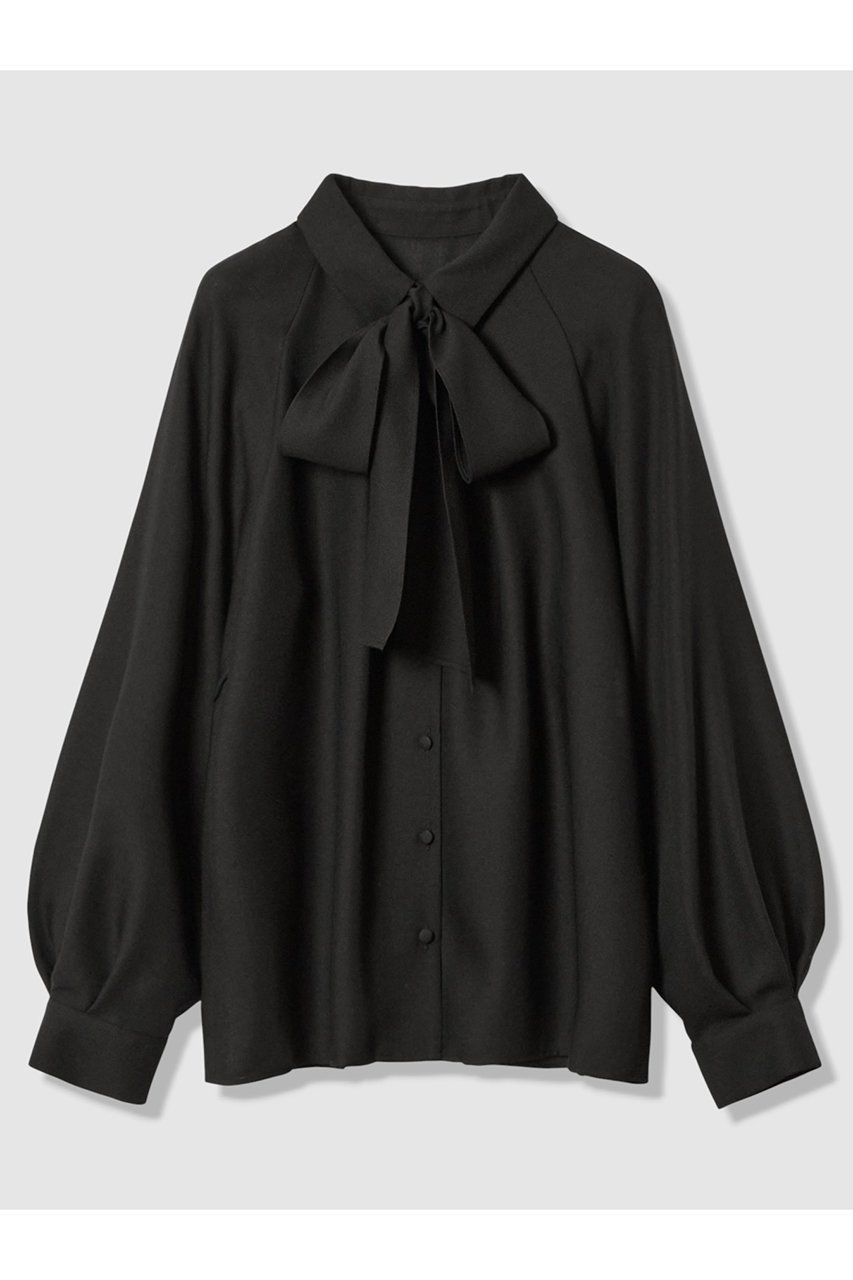 【アナイ/ANAYI】のビエラVスリットシャツ ブラウス インテリア・キッズ・メンズ・レディースファッション・服の通販 founy(ファニー) 　ファッション　Fashion　レディースファッション　Fashion for Women　トップス・カットソー　Cut & Sew Tops　シャツ・ブラウス・オフィスカジュアル　Elegant Blouses & Button-Ups　おすすめ　Recommended / Our Picks　シアー　Sheer, See-Through　スリット　Slit, Slit Detail　スリーブ　Sleeve, Long Sleeve / Short Sleeve　リボン　Ribbon, Bow　ロング　Long, Long-Length　ブラック|ID: prp329100004876643 ipo3291000000036374618