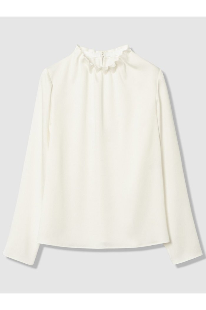 【アナイ/ANAYI】のハンマーサテンスタンド ブラウス インテリア・キッズ・メンズ・レディースファッション・服の通販 founy(ファニー) https://founy.com/ ファッション Fashion レディースファッション Fashion for Women トップス・カットソー Cut & Sew Tops シャツ・ブラウス・オフィスカジュアル Elegant Blouses & Button-Ups サテン Satin, Glossy Fabric シンプル Simple, Minimal スタンド Stand Collar, Upright Stand スリーブ Sleeve, Long Sleeve / Short Sleeve ロング Long, Long-Length エレガント 上品 Elegant |ID: prp329100004876655 ipo3291000000036374713