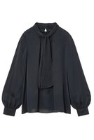 【アナイ/ANAYI】の【Eternal Line 2025】サテンドット楊柳ボウタイ ブラウス 人気、トレンドファッション・服の通販 founy(ファニー) ファッション Fashion レディースファッション Fashion for Women トップス・カットソー Cut & Sew Tops シャツ・ブラウス・オフィスカジュアル Elegant Blouses & Button-Ups サテン Satin, Glossy Fabric シンプル Simple, Minimal スリーブ Sleeve, Long Sleeve / Short Sleeve ドット Polka Dot, Dot Pattern リボン Ribbon, Bow ロング Long, Long-Length エレガント 上品 Elegant |ID:prp329100004876663