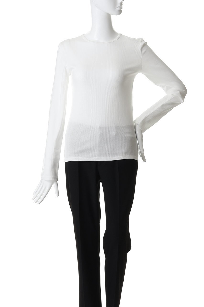 【デパリエ/DEPAREILLE】のリブバックレースアップクルーネックトップス 人気、トレンドファッション・服の通販 founy(ファニー) 　ファッション　Fashion　レディースファッション　Fashion for Women　トップス・カットソー　Cut & Sew Tops　シャツ・ブラウス・オフィスカジュアル　Elegant Blouses & Button-Ups　インナー　Innerwear　スリーブ　Sleeve, Long Sleeve / Short Sleeve　レース　Lace, Lace Fabric　ロング　Long, Long-Length　新作・新入荷　New Arrivals / New In　other-2|ID: prp329100004876666 ipo3291000000036374780